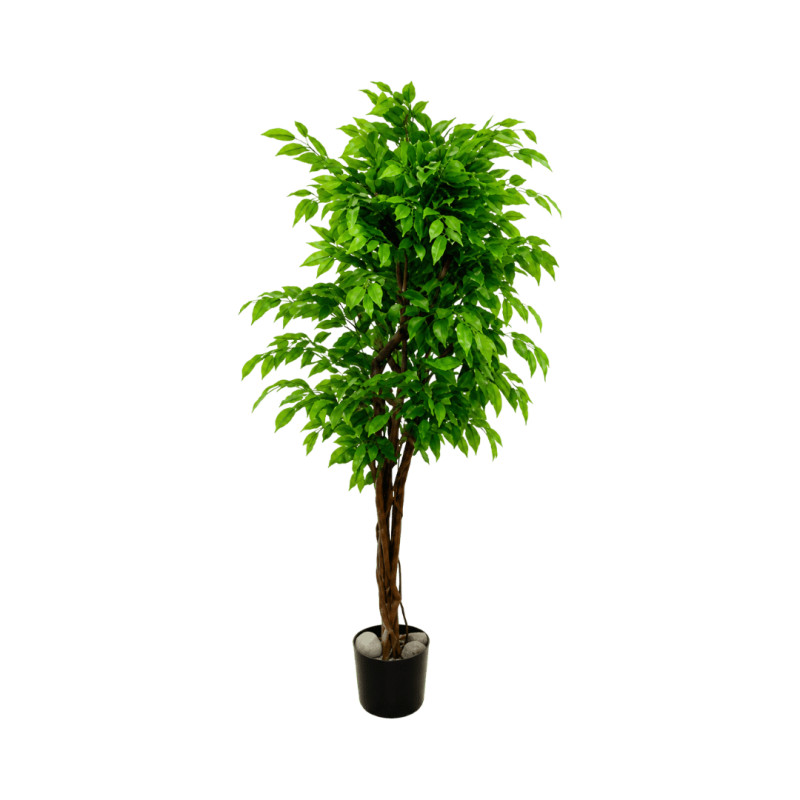 Ficus Vert Artificiel 3 Troncs – 1,10 m