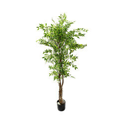 Arbre Ficus Panaché Blanc-Vert Artificiel 3 Troncs – 135 cm