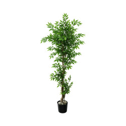 Arbre Ficus Vert à Étages Artificiel 1 Tronc – 120 cm