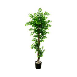 Ficus Vert Artificiel à Étages 1 Tronc – 1,20 m