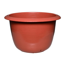 Pot rond rouge 34L 49cm