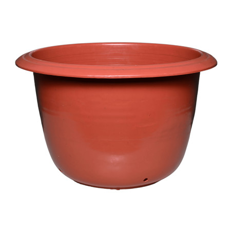 Pot rond rouge 34L 49cm