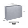 Jardinière LOFT Gris clair 63L