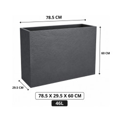 Jardinière LOFT Gris anthracite 46L