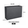 Jardinière LOFT Gris anthracite 46L