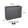 Jardinière LOFT Gris clair 46L