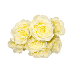 Bouquet de 7 Roses Blanches Artificielles