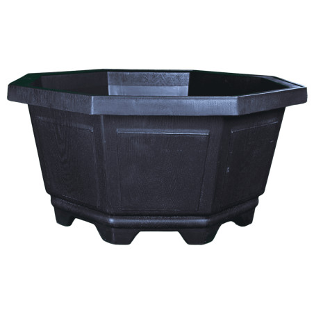 Pot hexagonal noir 200,4L 87,5cm