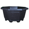 Pot hexagonal noir 200,4L 87,5cm
