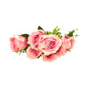 Bouquet de 7 Roses Rose Dégradé Artificielles