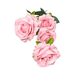 Tige de 6 Roses Vieux Rose Artificielles