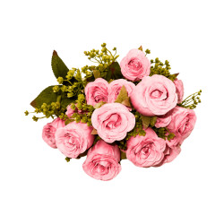 Bouquet 20 Roses Artificielles – Vieux Rose