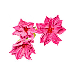 Tige 3 Fleurs – Rose Foncé