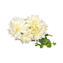 Bouquet de Dahlias Artificiels – Blanc