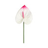 Tige d’Anthurium Artificiel Blanc Pointe Rose