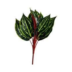 Feuillage Artificiel Calathea Vert à Tiges Rouges