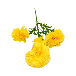 Œillet Artificiel Jaune sur Tige