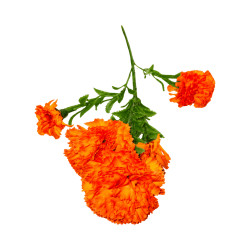Œillet Artificiel Orange sur Tige