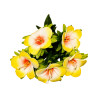 Fleur Artificielle Jaune à Cœur Rouge
