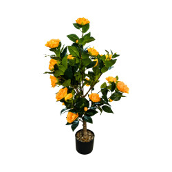 Arbre Fleuri Artificiel Jaune – Taille S