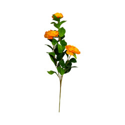 Branche de Camélia Artificielle Orange – Longue Tige