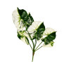 Feuillage Caladium Artificiel Vert et Blanc