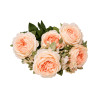 Bouquet de Roses Pivoine Beige Clair Artificielles