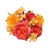 Bouquet de Roses Pivoine Orange Rosé Artificielles