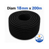 Corde PE Noire Anti-UV – Ø 18 mm × 200 m