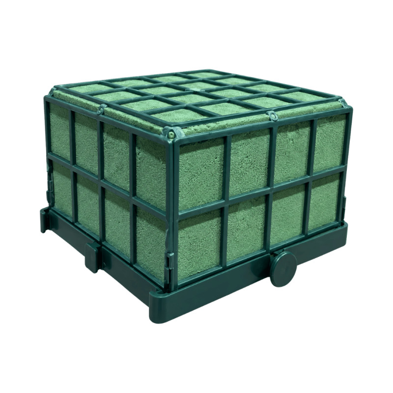 Support à ventouse avec éponge florale – Cage carrée