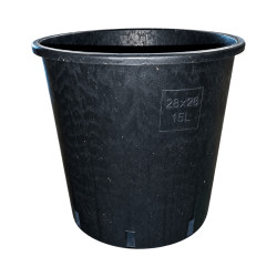 Pot SERB noir 15 L – Ø28 × H28 cm