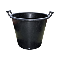 Pot SERB noir 50 L avec poignées – Ø50 × H41 cm