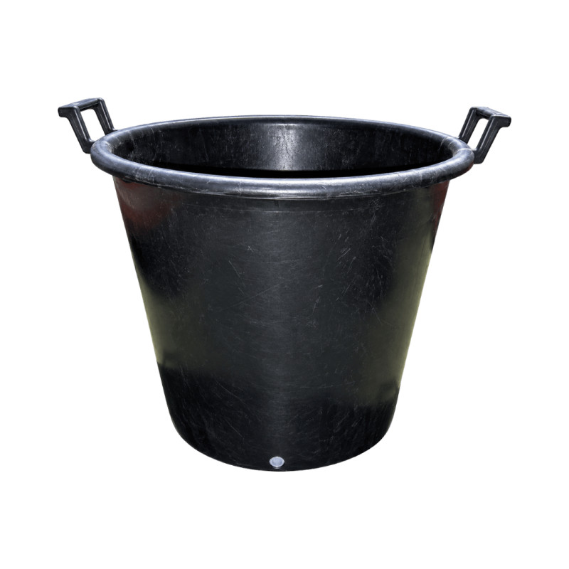 Pot SERB noir 50 L avec poignées – Ø50 × H41 cm
