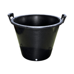 Pot SERB noir 90 L avec poignées – Ø60 × H48 cm