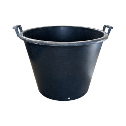Pot SERB noir 130 L avec poignées – Ø70 × H51 cm