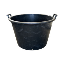 Pot SERB noir 160 L avec poignées – Ø80 × H51 cm