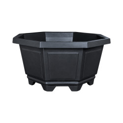 Pot octogonal noir – 88 × 45 cm