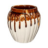 Pot céramique beige & marron – 0,2 L