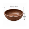 Pot Bonsai Rond Terre Cuite S 25x8
