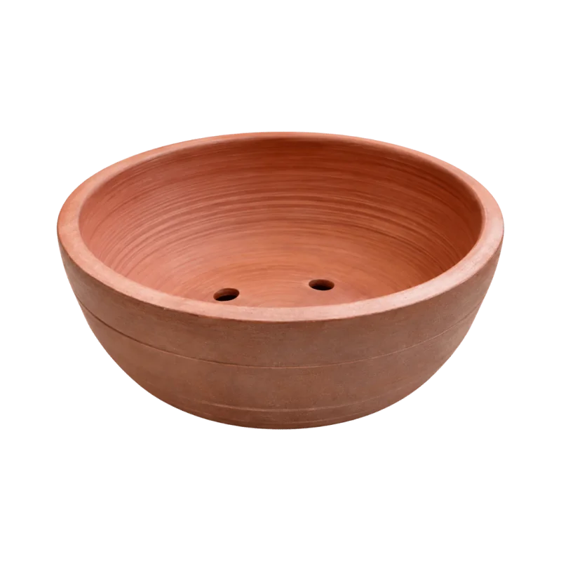 Pot Bonsai Rond Terre Cuite L 43x15cm