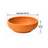 Pot rond en terre cuite 29cm