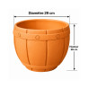 Pot tonneau terre cuite 29cm