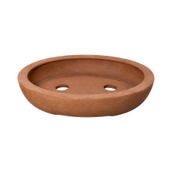 Pot bonsaï ovale en terre cuite – 14,5 cm