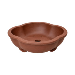 Pot bonsaï forme fleur en terre cuite – 15,5 cm