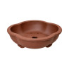 Pot bonsaï forme fleur en terre cuite – 15,5 cm