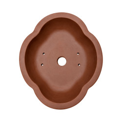 Pot bonsaï forme fleur en terre cuite – 15,5 cm
