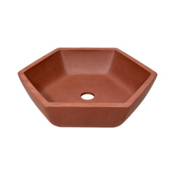Pot bonsaï hexagonal en terre cuite – Ø15,8 cm