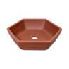 Pot bonsaï hexagonal en terre cuite – Ø15,8 cm