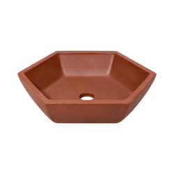 Pot bonsaï hexagonal en terre cuite – Ø13 cm