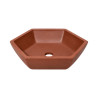 Pot bonsaï hexagonal en terre cuite – Ø13 cm